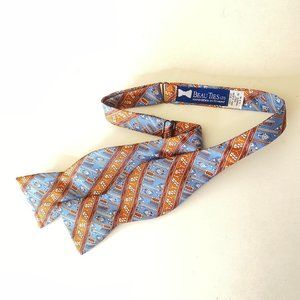 Beau Ties silk bow tie handmade in Vermont stripe pattern